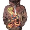Dragon Ball Z Goku 3D Printed Hoodie/Zipper Hoodie