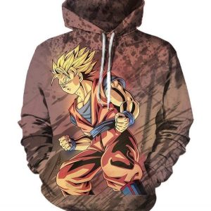 Dragon Ball Z Goku 3D Printed Hoodie/Zipper Hoodie