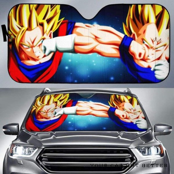 Dragon Ball Z Goku And Vegeta Shade Car Auto Sun Shade