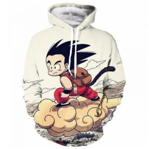 Dragon Ball Z Goku On Nimbus 3D Printed Hoodie/Zipper Hoodie