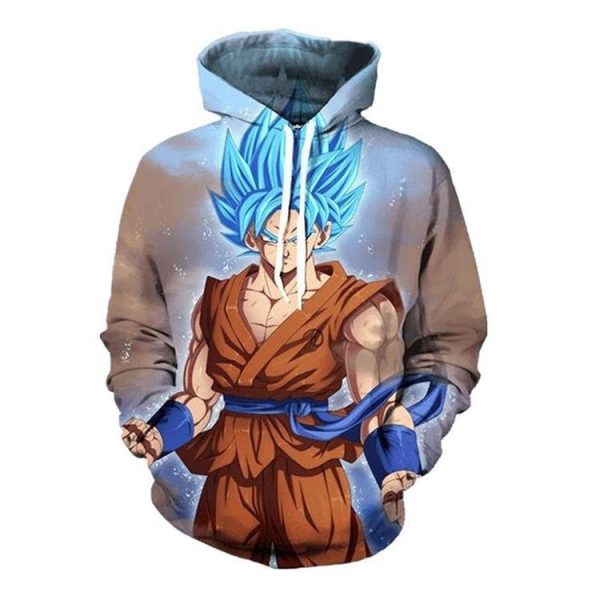 Dragon Ball Z Goku Super Saiyan Blue Awesome 3D Printed Hoodie/Zipper Hoodie