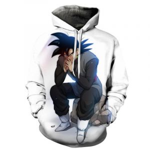 Dragon Ball Z Sitting Goku 3D Printed Hoodie/Zipper Hoodie