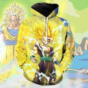 Dragon Ball Z Super Saiyan 3D Printed Hoodie/Zipper Hoodie