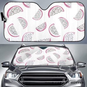 Dragon Fruit Pattern Car Auto Sun Shade