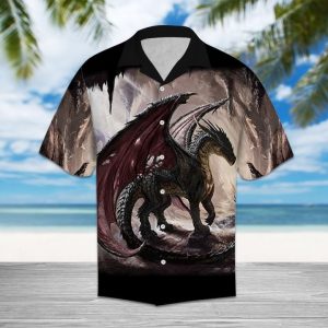 Dragon Hawaiian Shirt Summer Button Up