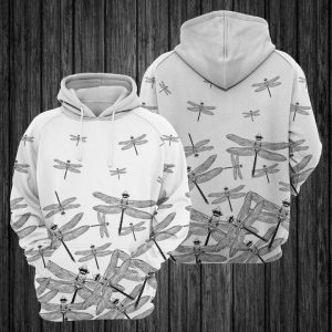 Dragonfly Black And White 3D Printed Hoodie/Zipper Hoodie