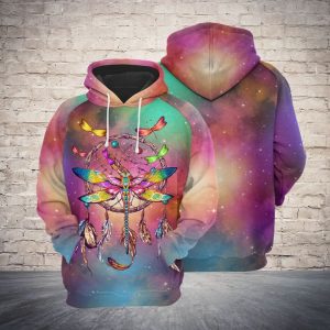 Dragonfly Colorful Dreamcatcher 3D Printed Hoodie/Zipper Hoodie