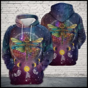 Dragonfly Dreamcatcher Galaxy 3D Printed Hoodie/Zipper Hoodie