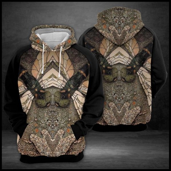 Dragonfly Mosaic 3D Printed Hoodie/Zipper Hoodie