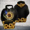 Dragonfly With Sunflower 3D Printed Hoodie/Zipper Hoodie