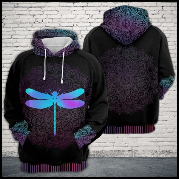 Dragonfly Zen Pattern 3D Printed Hoodie/Zipper Hoodie