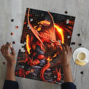 Dragons With Flames Jigsaw Puzzle Set