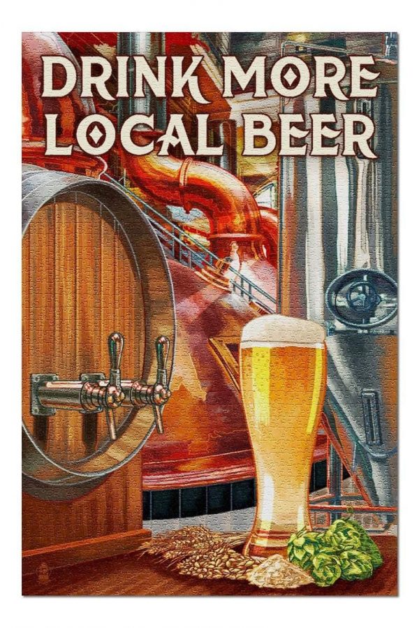 Drink More Local Beer Jigsaw Puzzle Set