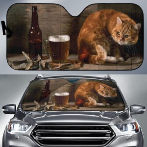 Drunk Cats Car Auto Sun Shade