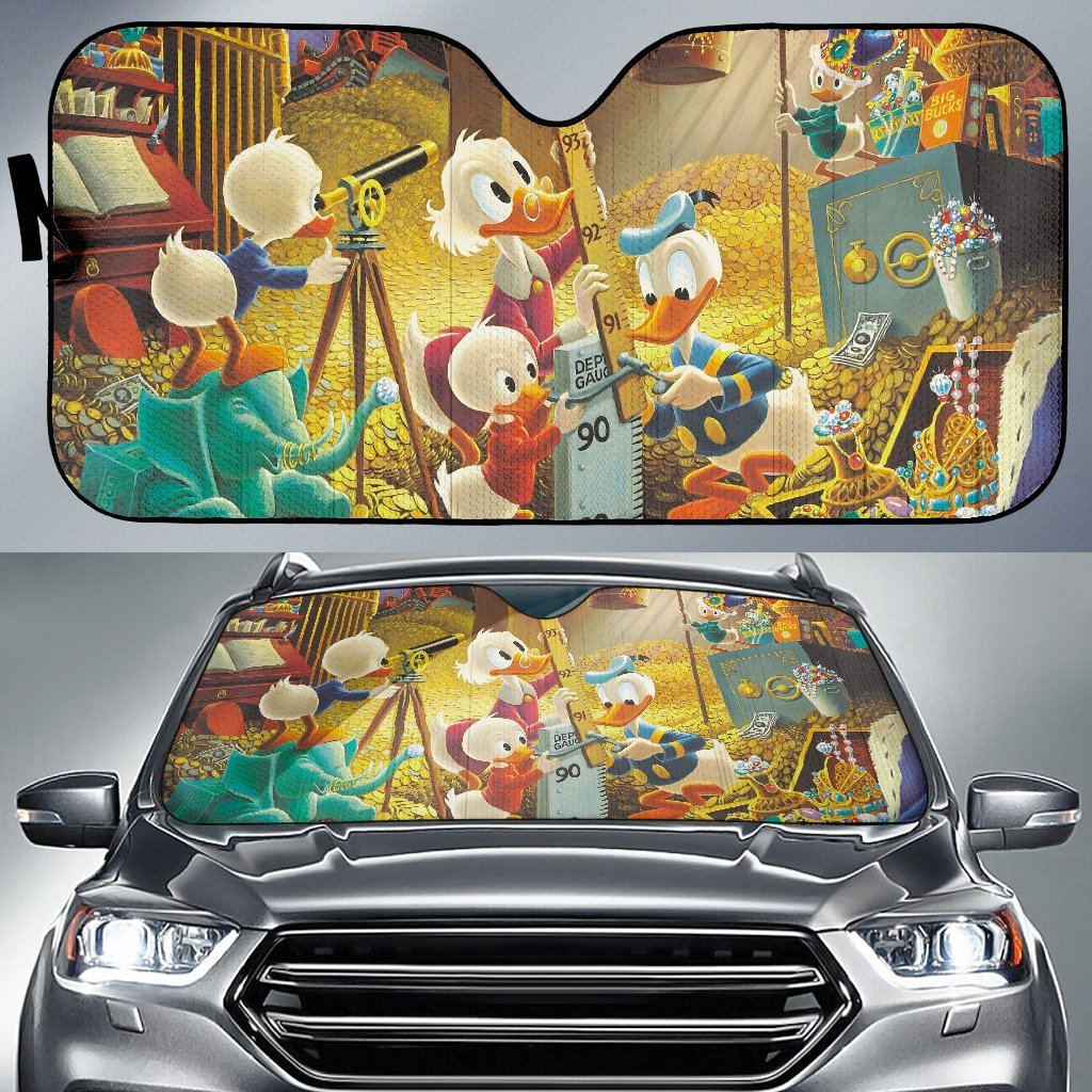 Ducktales In Treasure Car Auto Sun Shade Ducktales In Treasure Car Auto Sun Shade