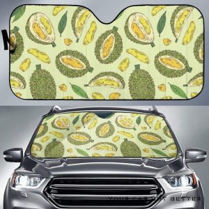 Durian Leaves Pattern Car Auto Sun Shade