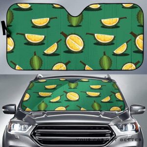 Durian Pattern Green Car Auto Sun Shade