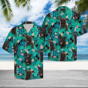 Dutch Shepherd Tropical Hawaiian Shirt Summer Button Up