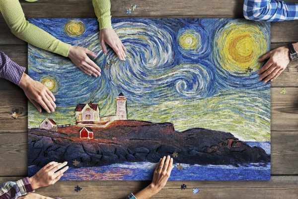 East Coast Lighthouse Starry Night? Jigsaw Puzzle Set