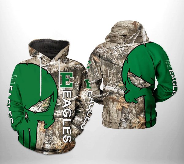 Eastern Michigan Eagles NCAA Camo Veteran Hunting 3D Printed Hoodie/Zipper Hoodie