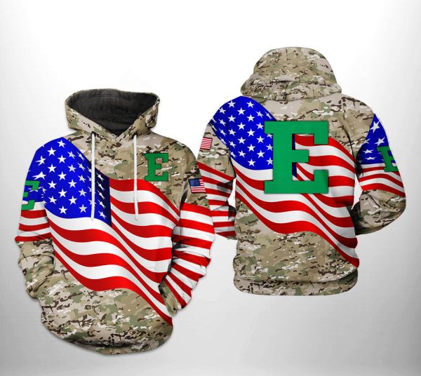 Eastern Michigan Eagles NCAA US Flag Camo Veteran 3D Printed Hoodie/Zipper Hoodie