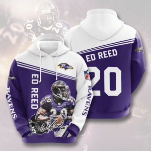 Ed Reed Baltimore Ravens 3D Printed Hoodie/Zipper Hoodie