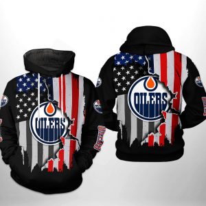 Edmonton Oilers NHL US FLag Team 3D Printed Hoodie/Zipper Hoodie