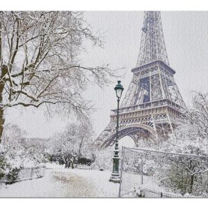 Eiffel Tower In Snow Jigsaw Puzzle Set