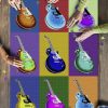 Electric Guitar Pop Art Jigsaw Puzzle Set