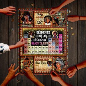 Elements Of An Educated Black Queen Jigsaw Puzzle Set