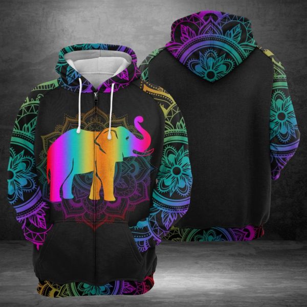 Elephant 3D Printed Hoodie/Zipper Hoodie