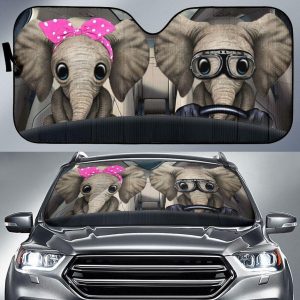 Elephant Driver Car Auto Sun Shade