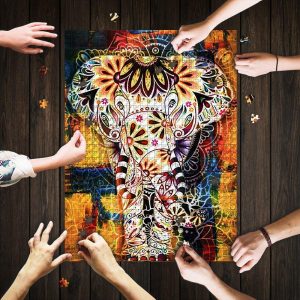 Elephant Mandala Jigsaw Puzzle Set