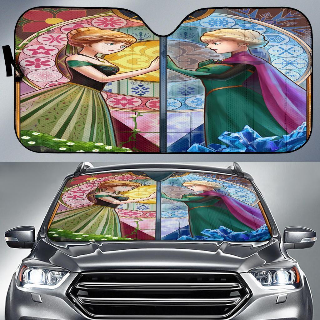 Elsa And Annas Car Auto Sun Shade Elsa And Annas Car Auto Sun Shade