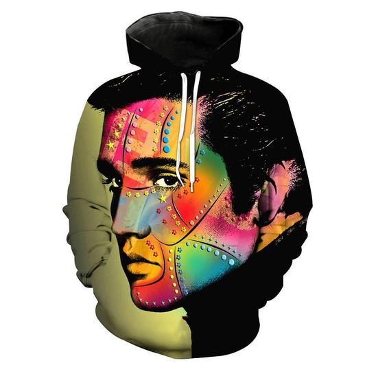 Elvis Presley 3D Printed Hoodie/Zipper Hoodie Elvis Presley 3D Printed Hoodie/Zipper Hoodie