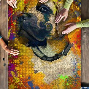 English Mastiff Dog Colorful Jigsaw Puzzle Set
