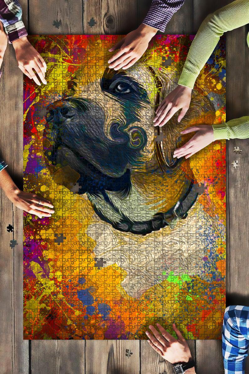 English Mastiff Dog Colorful Jigsaw Puzzle Set English Mastiff Dog Colorful Jigsaw Puzzle Set