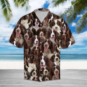 English Springer Spaniel Awesom Hawaiian Shirt Summer Button Up