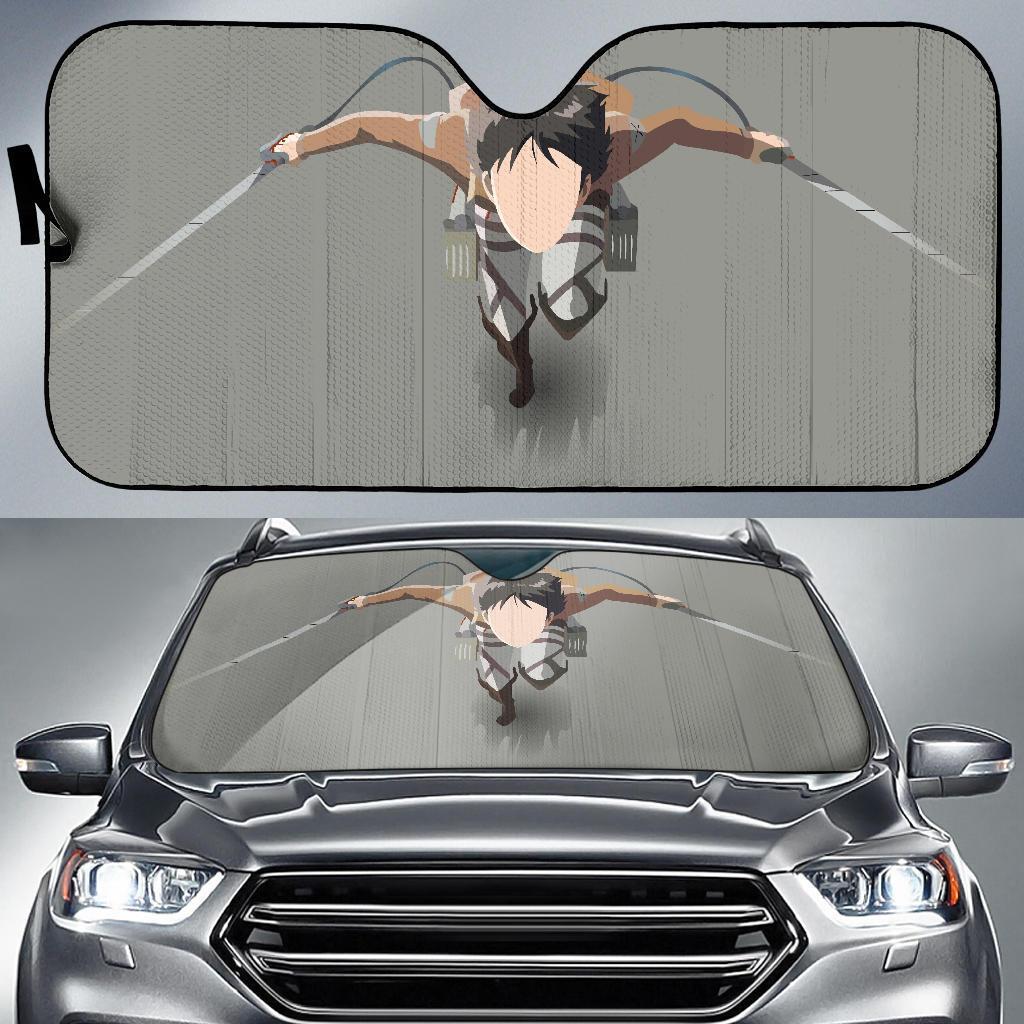 Eren Yeager Attack On Titans Anime Car Auto Sun Shade Eren Yeager Attack On Titans Anime Car Auto Sun Shade