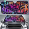 Ethnic Aztec Grunge Car Auto Sun Shade