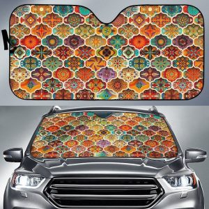Ethnic Mandala Bohemian Car Auto Sun Shade
