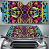 Ethnic Psychedelic Car Auto Sun Shade