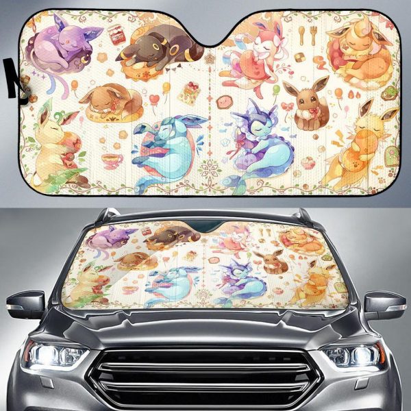 Eveelution Pokemon Car Auto Sun Shade