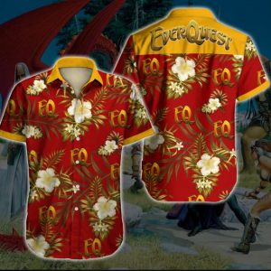 Ever Quest Hawaiian Shirt Summer Button Up