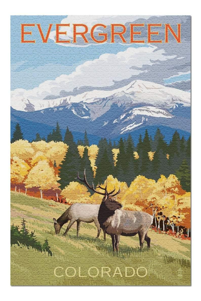 Evergreen, Colorado, Elks Jigsaw Puzzle Set Evergreen, Colorado, Elks Jigsaw Puzzle Set