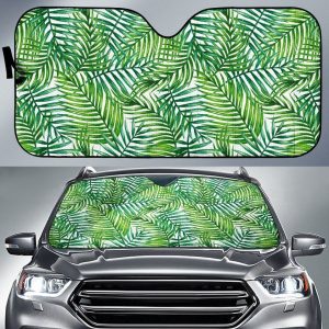 Exotic Tropical Leaf Car Auto Sun Shade