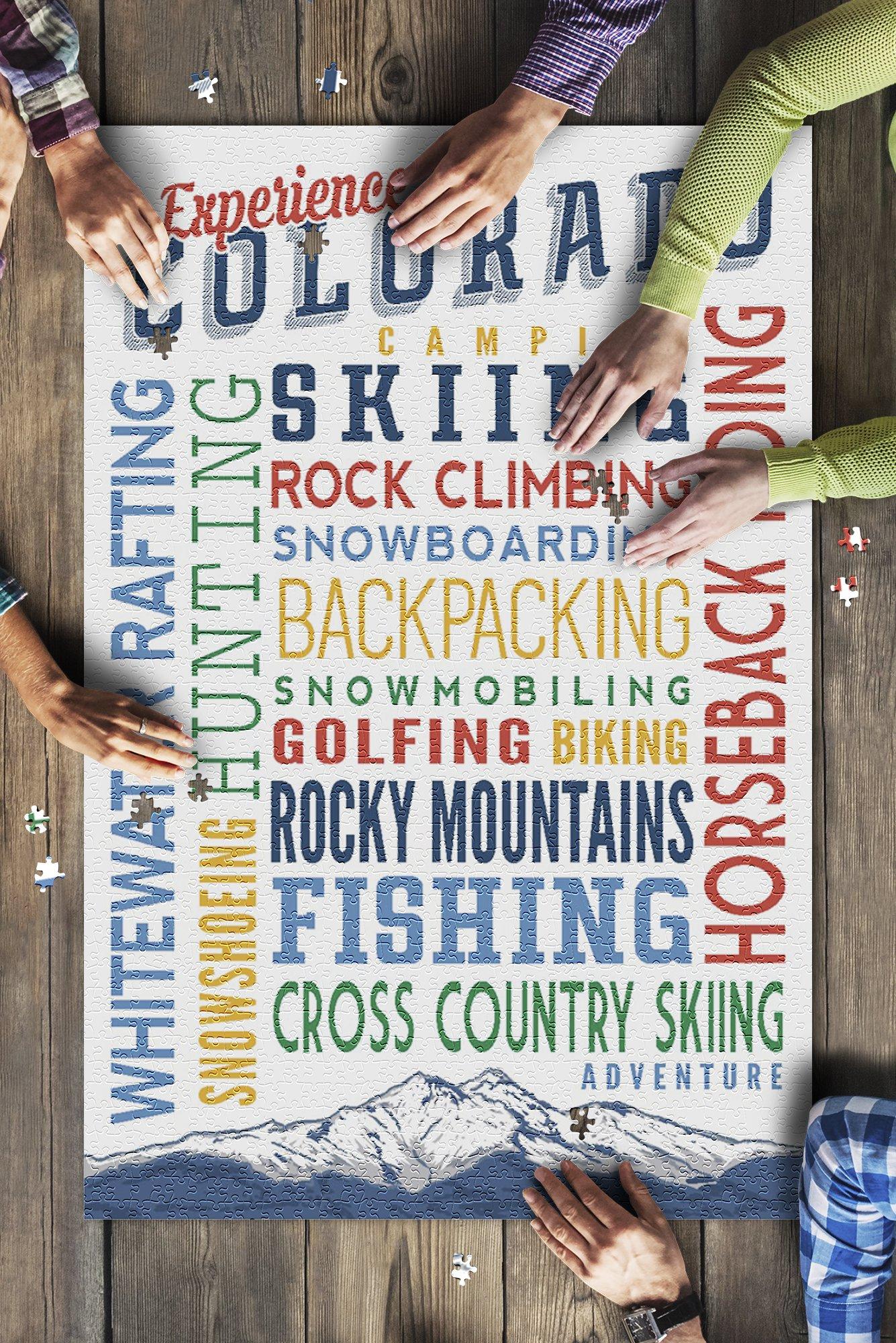 Experience Colorado Typography Jigsaw Puzzle Set Experience Colorado Typography Jigsaw Puzzle Set