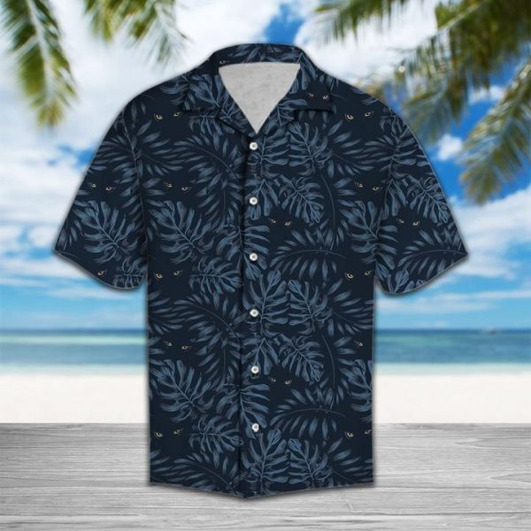 Eyes Of Black Cat Hawaiian Shirt Summer Button Up