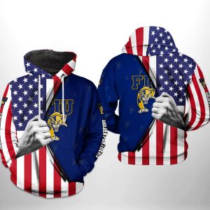 FIU Golden Panthers NCAA US FLag 3D Printed Hoodie/Zipper Hoodie
