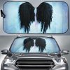 Fallen Angel Black Wings on Snow Car Auto Sun Shade